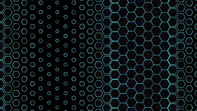 # 4K UHD 60FPS Cyan Hexagon Grid Loop VJ Background