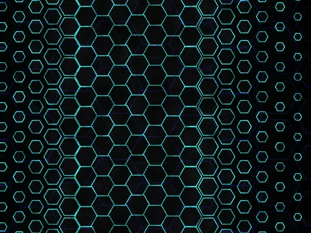 4:3 Classic 60fps Screensaver Neon Tunnel Live Wallpaper Cyan Shapes