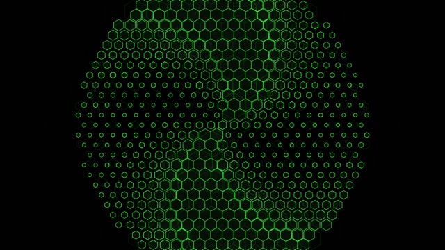 10 hours 4K UHD 60fps Screensaver Neon Tunnel Green Hexagons VJ Loop