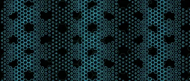 21:9 Ultrawide | 60fps Hexagon Mesh VJ Animation Screensaver | Cyan Neon Geometry