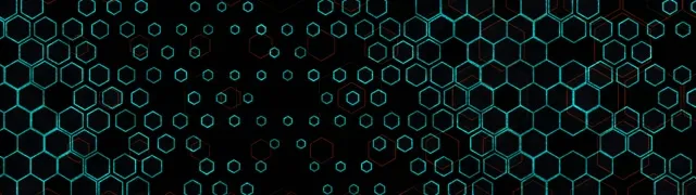 32:9 Super Ultrawide | 60FPS Hexagon Screensaver VJ Animation | Neon Cyan