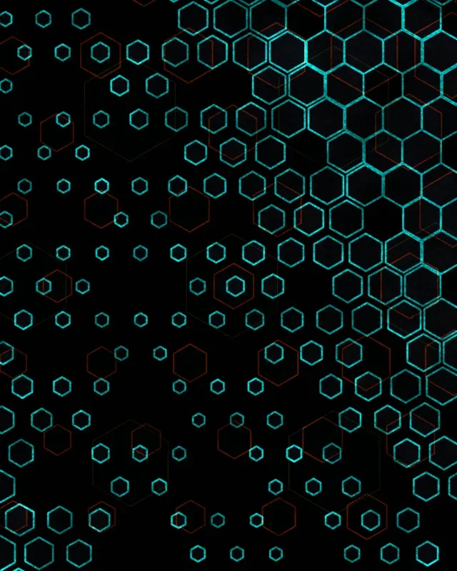 4:5 Instagram | 60FPS Cyan Hexagon Screensaver VJ Loop Motion Background