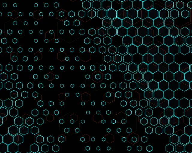 5:4 Industrial | 60FPS Hexagon Screensaver Live Wallpaper Neon VJ | Cyan