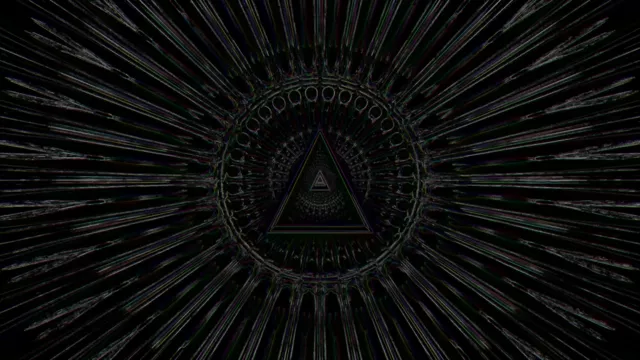 4K UHD 60fps screensaver neon tunnel live wallpaper green triangles