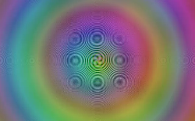 16:10 MacBook | 60fps Teal-Coral Flowing Concentric Screensaver VJ Loop