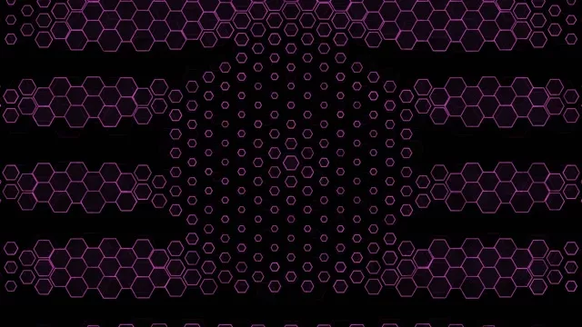 4K UHD 60fps Screensaver PC Neon Tunnel VJ Loop Purple Hexagons