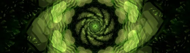 32:9 super ultrawide 60fps neon tunnel screensaver vj loop green kaleidoscope waves