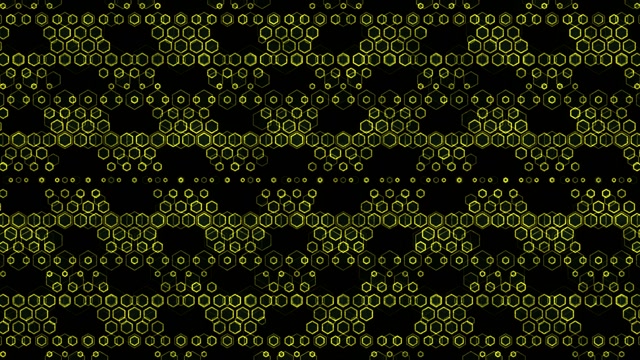 4K UHD 60fps Screensaver PC Neon Tunnel VJ Loop Yellow Hex