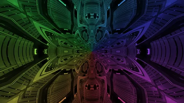 Neon Tunnel Rainbow 4k uhd 60fps Screensaver VJ Loop