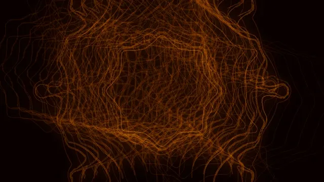 Orange Glitch Waves VJ Loop | 4K 60fps Neon Screensaver