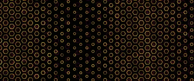 2.39:1 Cinemascope 60FPS Golden Hexagon Screensaver - Motion VJ Loop