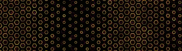 32:9 Super Ultrawide 60FPS Hexagon Screensaver - VJ Animation Gold Neon