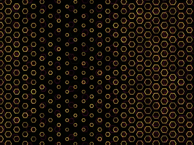 4:3 Classic 60FPS Golden Hexagon Screensaver - Live Wallpaper Animation