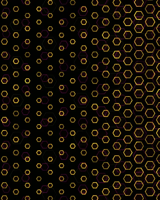 4:5 Instagram 60FPS Hexagon Screensaver - Background for Edits Gold Neon