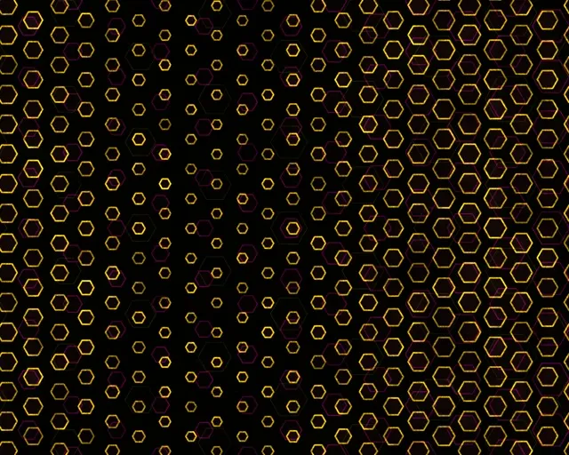 5:4 Industrial 60FPS Golden Hexagon Screensaver - Live Wallpaper Motion VJ