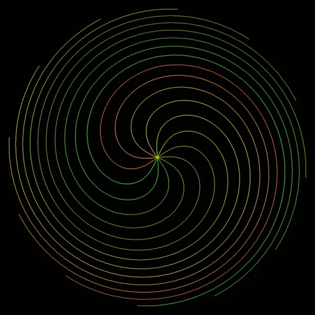1:1 Square Neon Spiral 60fps VJ Animation Screensaver Glowing Vortex