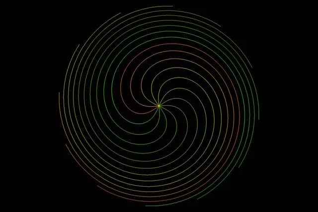 3:2 Surface Neon Spiral 60fps Screensaver Motion Background Colorful