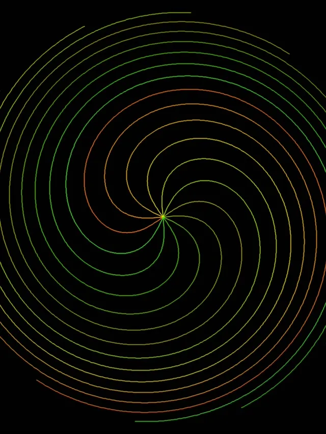 3:4 iPad Portrait Neon Spiral 60fps Screensaver Motion Background Hypnotic