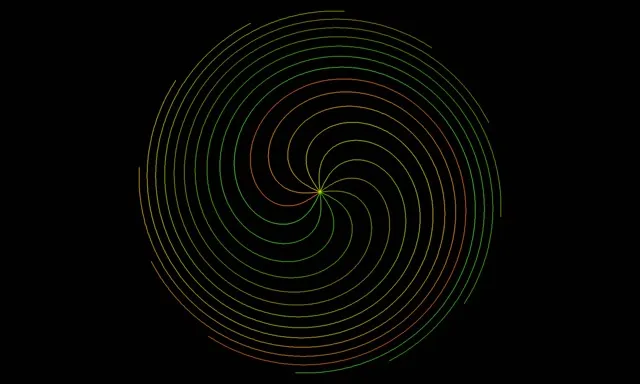 5:3 Wide Neon Spiral 60fps Screensaver Background for Edits VJ Neon