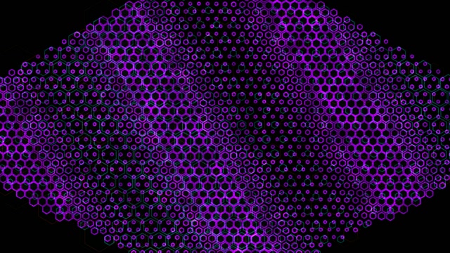 4K UHD 60fps Screensaver PC Neon Tunnel VJ Loop Purple Hexagons