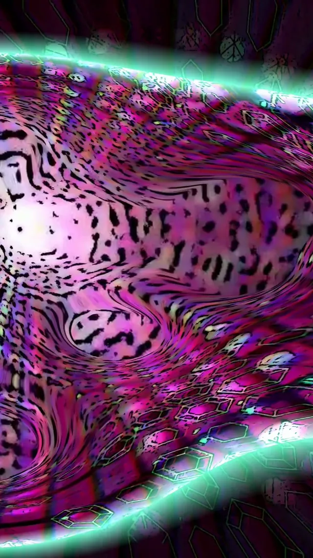 Neon Glow Fish 9:16 Portrait | Cyan Purple Screensaver 60fps