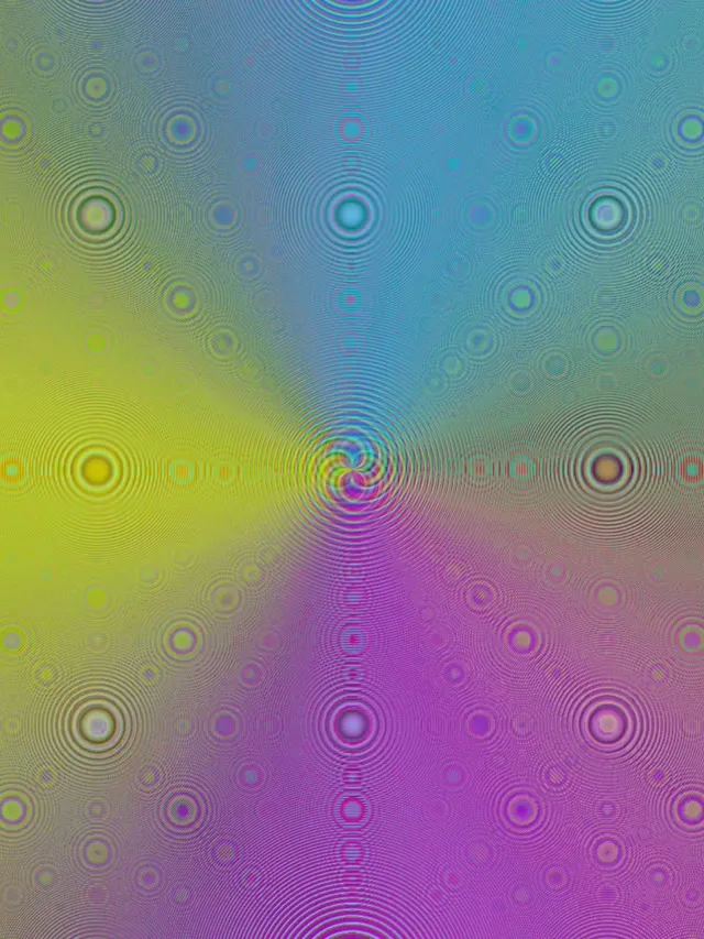 3:4 iPad Portrait | 60fps Purple Gold Pulsating Kaleidoscope Screensaver Live Wallpaper