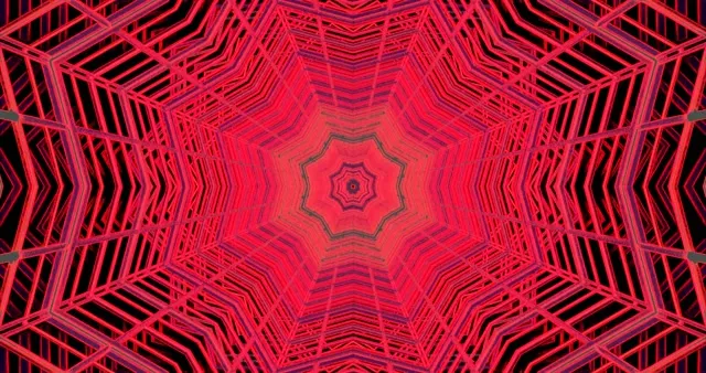 Red Neon Tunnel Screensaver 4k UHD 60fps Vj Loop