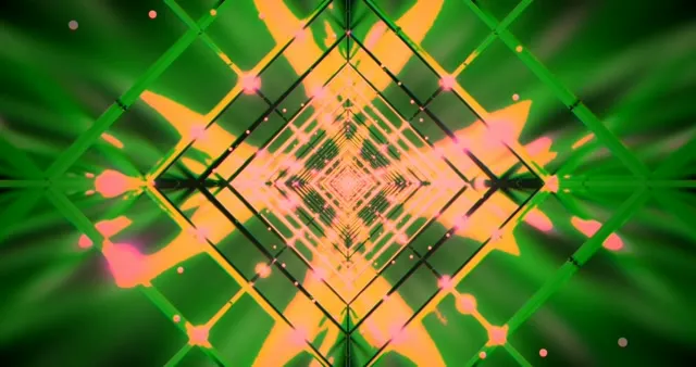 Green Pink Neon Tunnel Screensaver 4k uhd 60fps Vj Loop