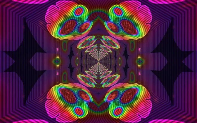 16:10 MacBook 60fps Screensaver Neon Tunnel Background Edits Geometric