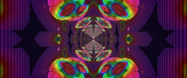 2.39:1 Cinemascope 60fps Screensaver Neon Tunnel VJ Animation Abstract