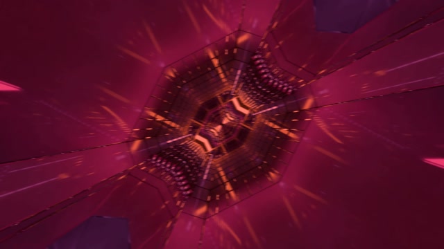 Crimson Sci-Fi Tunnel screensaver 4k uhd 60fps Live Wallpaper