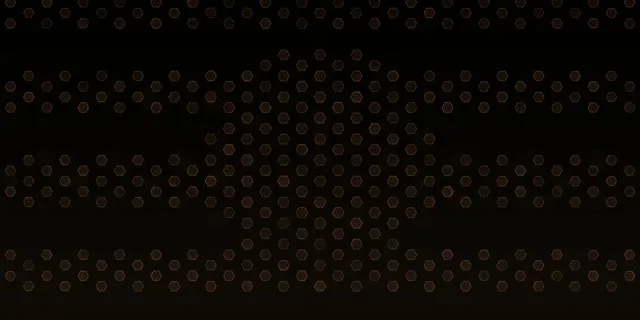 2:1 Univisium 60FPS Hexagon Vortex Screensaver | VJ Loop Neon Bronze Mesh