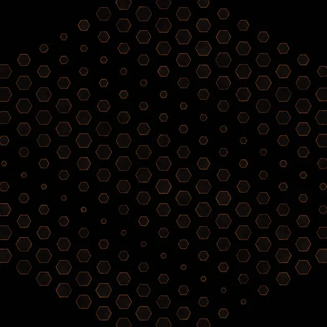 1:1 Square 60FPS Copper Hexagon Kaleidoscope Screensaver Live Wallpaper