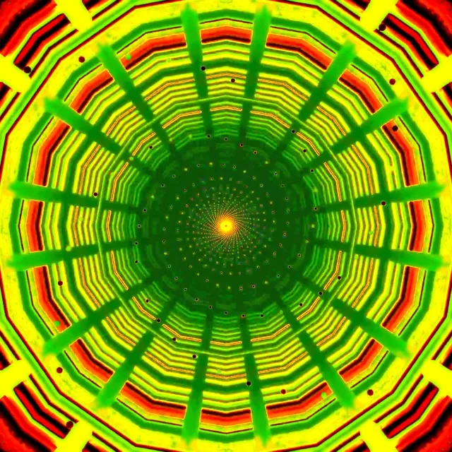 Neon Tunnel Pulsating Red Vortex VJ Loop 1:1 Square 60fps Screensaver