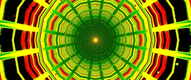 2.39:1 Cinematic Neon Tunnel 60fps Screensaver - Radiant Geometric Pulse VJ Animation