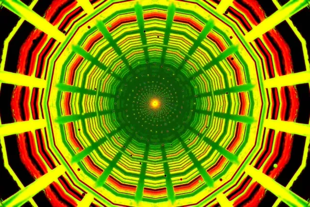Neon Tunnel Pulsating Radial Vortex VJ Loop 60fps Screensaver 3:2