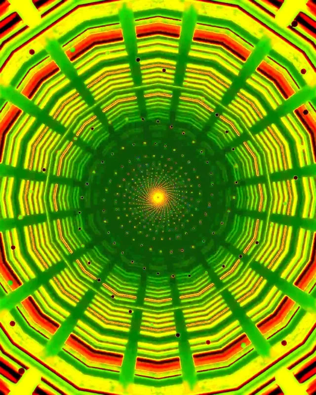 4:5 Portrait Neon Tunnel 60fps Screensaver - Pulsing Symmetrical Mandala Animation