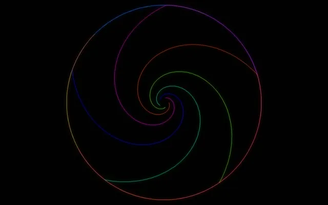 16:10 MacBook Neon Spiral 60FPS Screensaver Motion Background Colorful