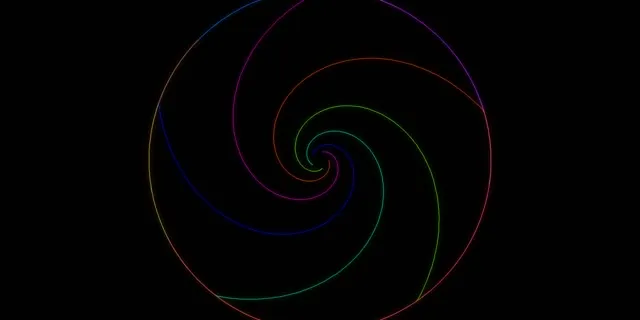 2:1 Univisium Rainbow Spiral 60FPS Screensaver Background for Edits