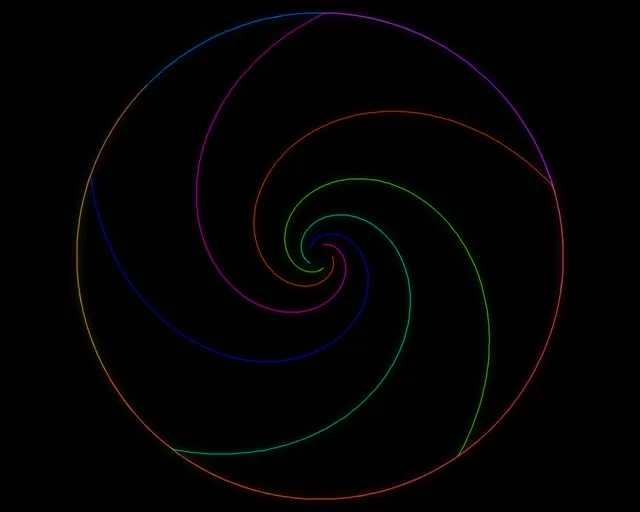 5:4 Industrial Spiral 60FPS Screensaver VJ Animation Neon Colorful Loop