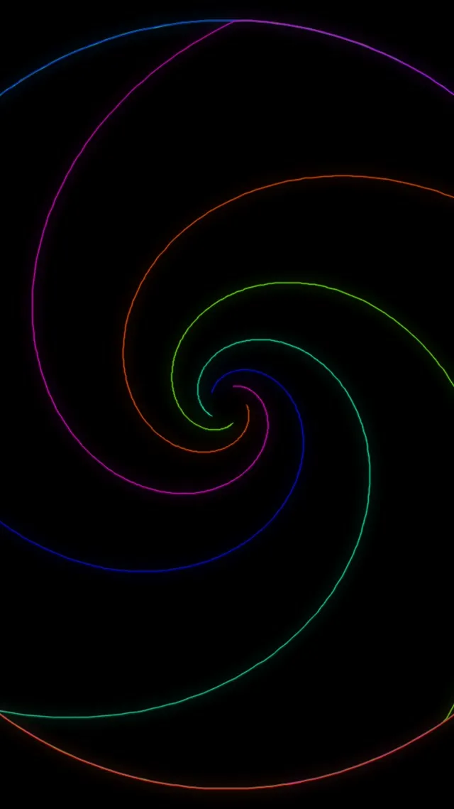 9:16 Reels Colorful Spiral 60FPS Screensaver VJ Animation Neon Vortex