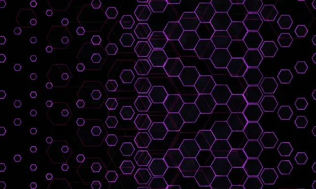 5:3 Wide 60fps Purple Hexagons Screensaver Motion Background VJ Loop