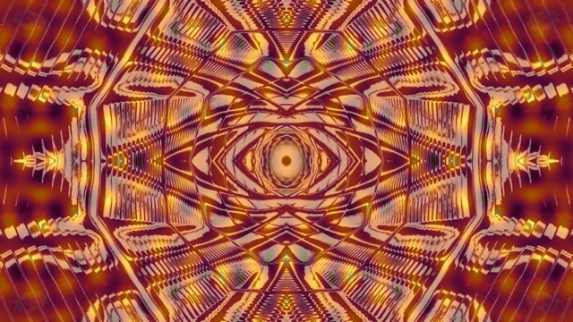 10 hours 4k uhd 60fps screensaver neon tunnel vj loop gold red kaleidoscope