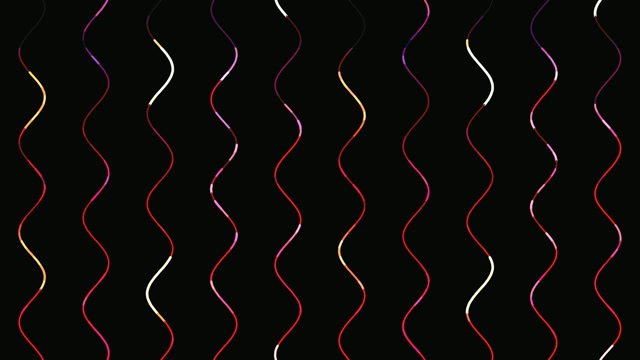 4K UHD 60FPS Neon Wavy Lines Pink Red VJ Loop Background