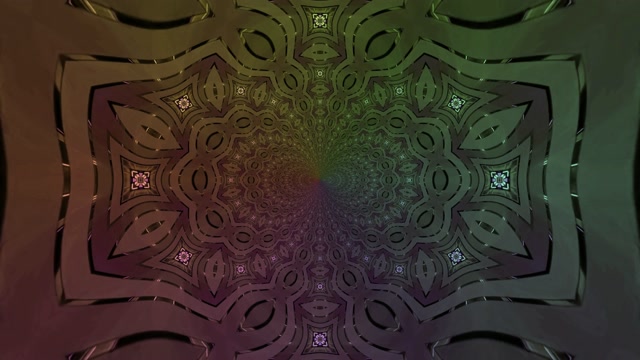 Fractal Neon Tunnel Screensaver 4K UHD 60fps screensaver pc VJ Loop