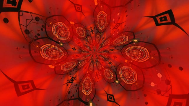 Neon Tunnel Vj Loop 4K UHD 60FPS Red Orange Screensaver Animation