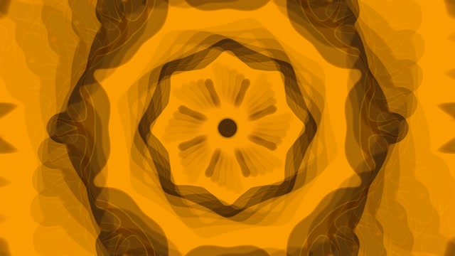 Golden neon tunnel 60fps with concentric circles and geometric patterns