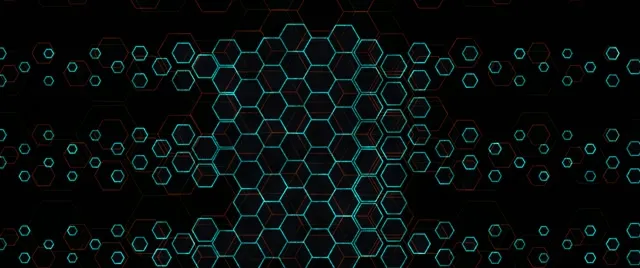2.39:1 Cinemascope 60fps screensaver neon tunnel VJ loop hexagonal tunnel