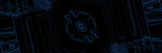 Blue Neon Tunnel 3:1 Triple Wide 60fps Screensaver VJ Loop