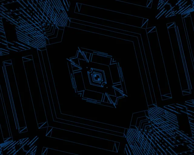 Blue Neon Tunnel Screensaver 5:4 Industrial 60fps VJ Loop PC Laptop